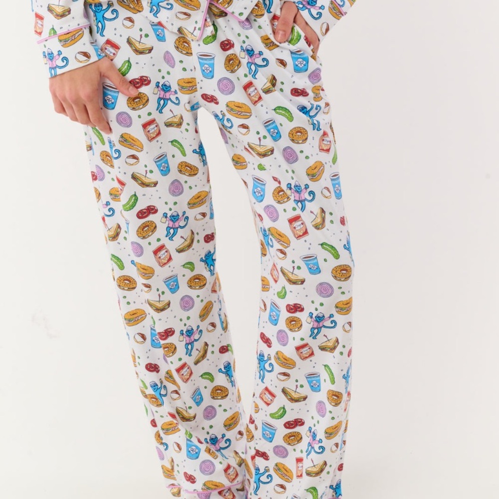 NWT Roller Rabbit New York Nosh Long Sleeve Polo PJ Set - Picture 3 of 4
